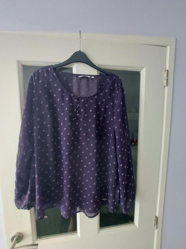 paarse blouse van Tom Tailor 42, Kleding | Dames, Blouses en Tunieken, Zo goed als nieuw, Maat 42/44 (L), Paars, Ophalen