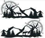camper caravan auto bus sticker set elanden kompas, The River House, Info@theriverhouse.nl, Nieuw, Ophalen of Verzenden
