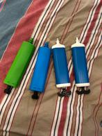 4x ballon hand pomp (groen & blauw), Ophalen of Verzenden, Zo goed als nieuw, Versiering, Verjaardag