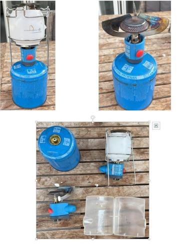 Campinggas gaslamp + Kookpit + gasfles(je) van Campingas beschikbaar voor biedingen