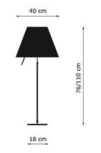 Luceplan Costanza design "telescooplamp" tafel-vloer lamp., Ophalen of Verzenden, Gebruikt, Metaal, 75 cm of meer