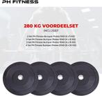 PH Fitness Bumper Plates 280KG – 50mm Rubberplaten, Nieuw, Ophalen of Verzenden, Info@phfitness.nl, Zurichstraat 20