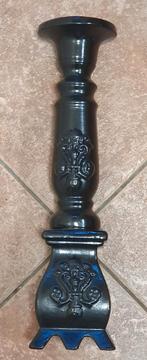 Zwarte kandelaar barok., Antiek en Kunst, Ophalen of Verzenden, Overige materialen