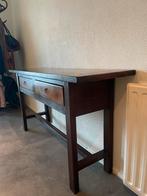 Massief houten bijzettafel/wandtafel - 150 x 40 x 77 cm, Huis en Inrichting, Ophalen, Gebruikt, 75 cm of meer, 60 cm of meer