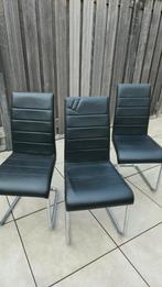 Zwarte eetkamerstoelen – stijlvol en comfortabel, Huis en Inrichting, Stoelen, Ophalen, Gebruikt, Zwart, Vier