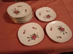 Gebaksbordjes met bloemmotief, Huis en Inrichting, Keuken | Servies, Ophalen, Gebruikt, Overige stijlen, Bord(en)