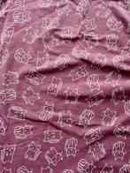 Katten stof oudpaars jersey katoen, Hobby en Vrije tijd, Stoffen en Lappen, Overige kleuren, 120 cm of meer, Ophalen of Verzenden