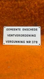 Emaille bordje Enschede, Ophalen of Verzenden, Reclamebord