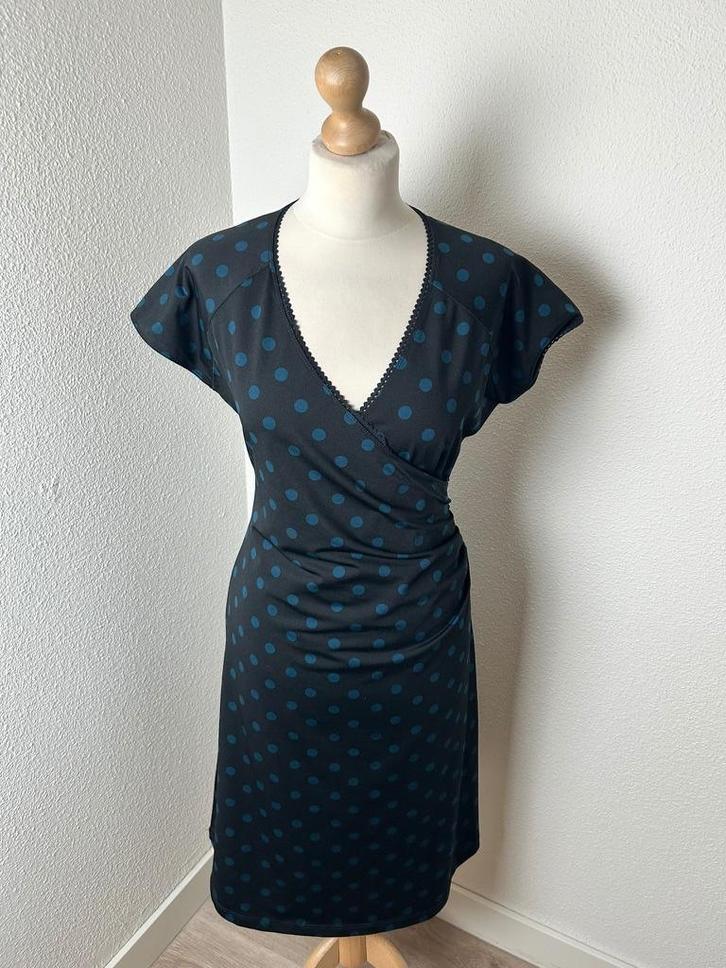 King Louie maat L retro zwarte blauwe crossdress jurk 2754, Kleding | Dames, Jurken, Zo goed als nieuw, Maat 42/44 (L), Blauw