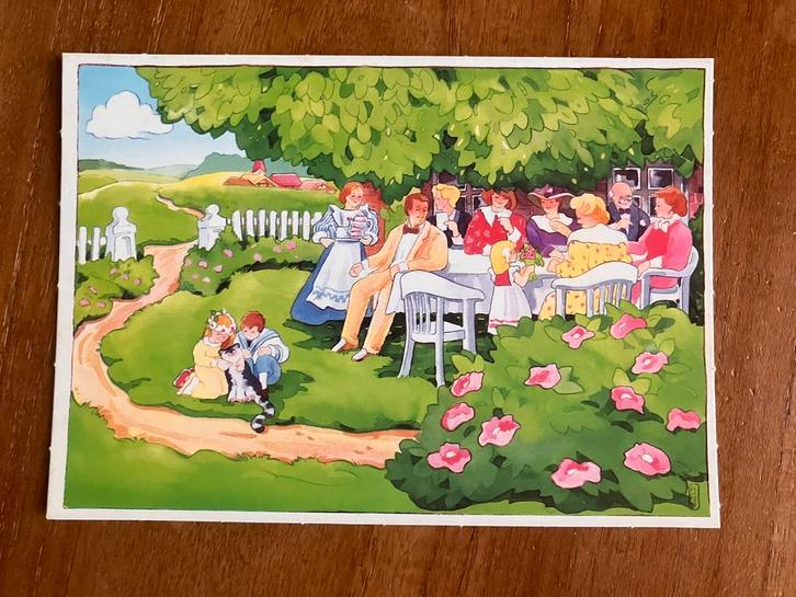 'Das Garten Cafe' . Helga Schröter-Nandorf, Verzamelen, Ansichtkaarten | Buitenland, Ongelopen, Duitsland, 1960 tot 1980, Ophalen of Verzenden