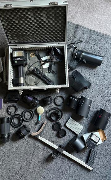 Vintage Camera Set - Chinon OP5+ Accessoires beschikbaar voor biedingen