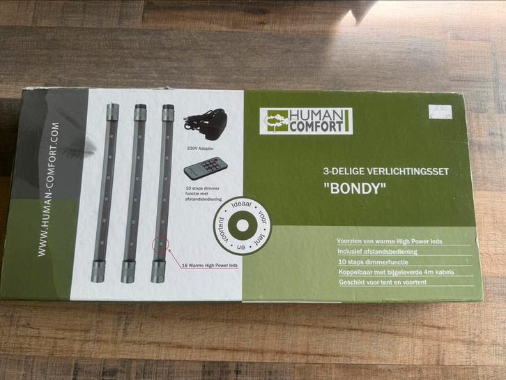 HumanComfort LED verlichting 220v + afstandsbediening + doos, Caravans en Kamperen, Kampeeraccessoires, Gebruikt, Ophalen of Verzenden