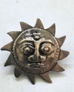 Surya, vintage zilveren broche, zonnegod (5489), Ophalen, Nieuw, Zilver, Zilver