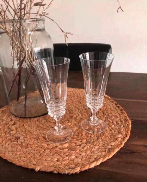 💝 CRISTAL D’ ARQUES TUILLERIES VILLANDRY champagne glas, Antiek en Kunst, Antiek | Glas en Kristal, Ophalen of Verzenden