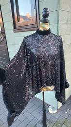 Zwarte cape blouse met pailletten M-L (38/40/42), Verzenden, Maat 42/44 (L), Nieuw, Zara