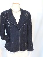 MARCCAIN, Bijzonder opengewerkt jasje donkerblauw mt 42, Kleding | Dames, MARCCAIN., Maat 42/44 (L), Zo goed als nieuw, Jasje