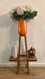 Houten planten etagère met 3 plateaus, Ophalen of Verzenden, Gebruikt