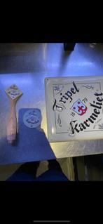 Taphendel, barlens en reclamebord tripel Karmeliet, Verzenden, Nieuw, Reclamebord, Plaat of Schild, Overige merken