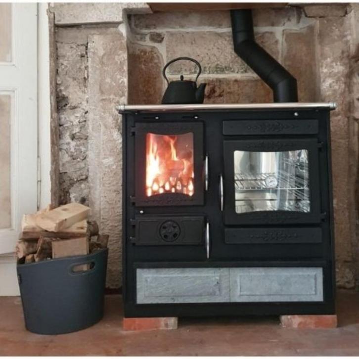 Gietijzer Houtfornuis Alhena Speksteen, Huis en Inrichting, Keuken | Keukenelementen, Nieuw, Minder dan 100 cm, 50 tot 100 cm