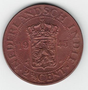 25-2097 Ned. Indie 2 1/2 cent 1945P beschikbaar voor biedingen