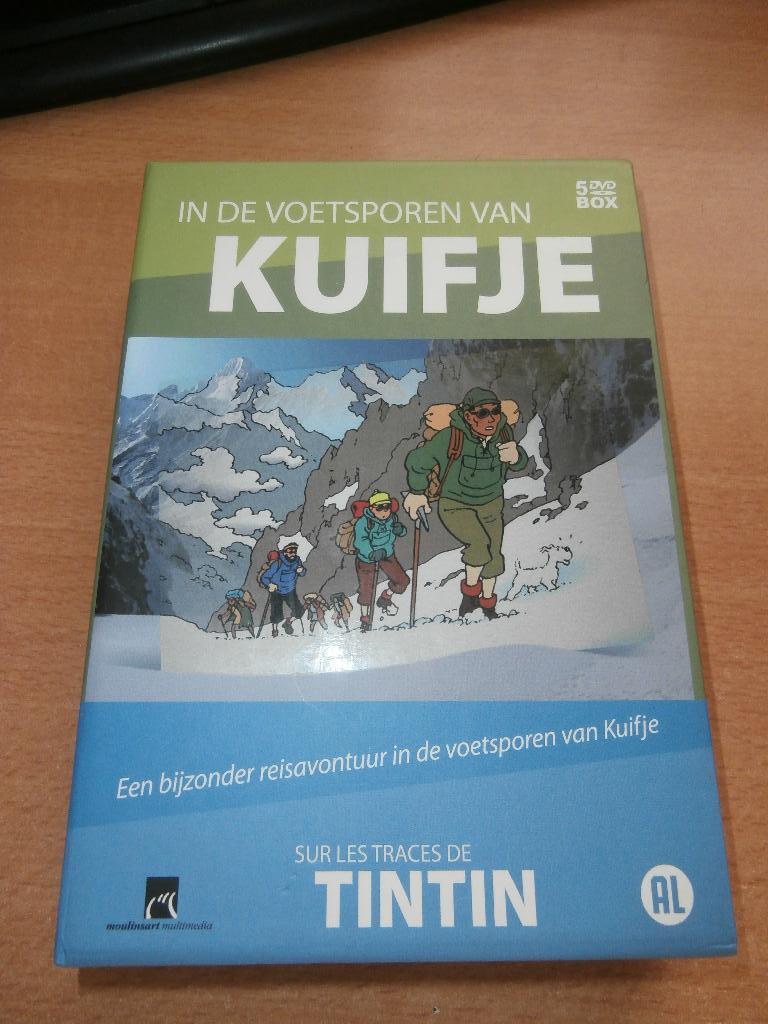 5 dvd box In de voetsporen van Kuifje, Verzenden, Alle leeftijden, Zo goed als nieuw, Boxset