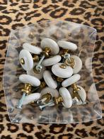 Deurknoppen vintage wit goud 15 stuks., Overige typen, Gebruikt, Ophalen of Verzenden