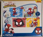 Marvel Spidey amazing friend 4 in 1 puzzel 3 plus, Ophalen of Verzenden, 10 tot 50 stukjes, Nieuw