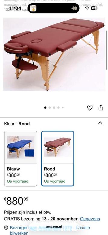 Massage tafel beschikbaar voor biedingen