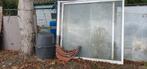 2 aluminium ramen met glas en aluminium omranding., Doe-het-zelf en Verbouw, Ophalen, Gevelraam of Ruit, Gebruikt, 160 cm of meer
