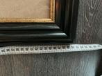 Grote Zwarte houten lijst gouden rand met glas * 50 x 60 cm, Ophalen, Gebruikt, Hout, 50 tot 75 cm