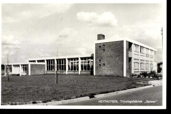 Heythuysen (L.), Tricotagefabriek Geleen, 1965, gelopen, Verzamelen, Ansichtkaarten | Nederland, Gelopen, Noord-Brabant, 1960 tot 1980