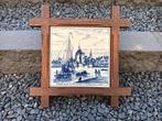 Wandtegel, Gesigt op de Drommedaris Enkhuizen+- 1850, Antiek en Kunst, Ophalen of Verzenden