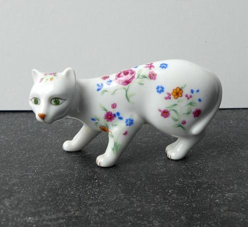 Franklin Mint Curio Cabinet Cats 1986 Faience kattenbeeldje, Verzamelen, Beelden en Beeldjes, Zo goed als nieuw, Dier, Ophalen of Verzenden