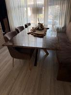 Richmond Eettafel Marmer Bruin/Goud, Ophalen, Gebruikt, Richmond, 200 cm of meer