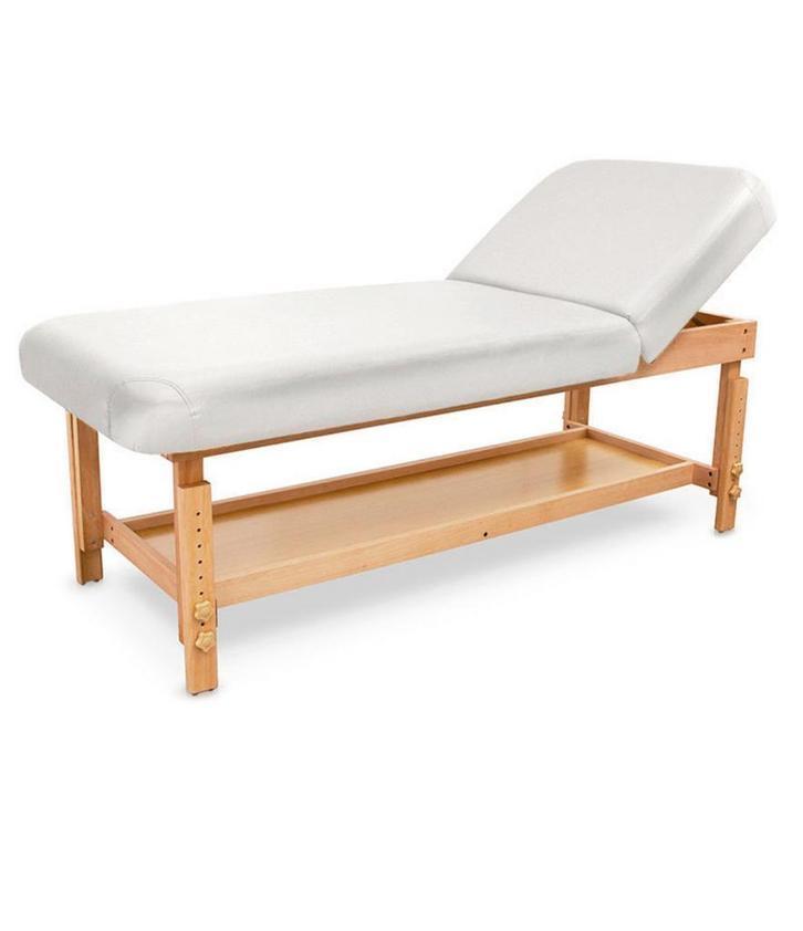 Houten Massagebank met Verstelbare Rugleuning, Sport en Fitness, Massageproducten, Zo goed als nieuw, Massagetafel, Ophalen