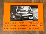 Auto Union Audi brochure 9/66, Verzenden, Zo goed als nieuw, Audi