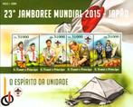 2015 Sao Tomé en Principe Scouts 23e jamboree mondiaal, Postzegels en Munten, Ophalen of Verzenden, Postfris, Overige thema's