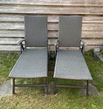 2 relax ligstoelen inklapbaar, Ophalen, Gebruikt, Kunststof, Inklapbaar