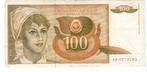 Joegoslavie 100 Dinara 1990 vf, Postzegels en Munten, Bankbiljetten | Europa | Niet-Eurobiljetten, Verzenden, Joegoslavië