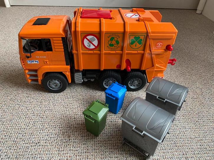 Bruder MAN Vuilniswagen - Speelgoed, Kinderen en Baby's, Speelgoed | Speelgoedvoertuigen, Zo goed als nieuw, Ophalen of Verzenden