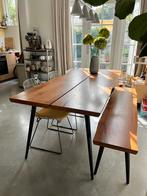 Dutchbone Alagon Eettafel + Bankje, Ophalen, Gebruikt, 200 cm of meer, 50 tot 100 cm