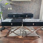 Set van 3 luxe Casa Padrino bijzettafels met lade in zwart, Ophalen of Verzenden, Rond, Minder dan 55 cm, 45 tot 60 cm