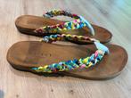 Vrolijke bonte teenslippers slippers als nieuw 40/41/42, Ophalen of Verzenden, Zo goed als nieuw