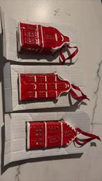 3 Kerstboom huisjes hangers Postcodeloterij, Ophalen of Verzenden, Zo goed als nieuw