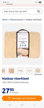 Wasbaar vloerkleed taupe, 100 tot 150 cm, Ophalen of Verzenden, Zo goed als nieuw, 150 tot 200 cm