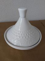 Kleine witte porseleinen tajine, Ophalen of Verzenden, Zo goed als nieuw, Overige materialen, Overige typen