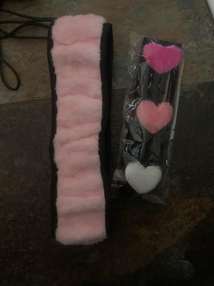 Bont Roze Stuurhoes & Veiligheidsgordel Accessoire, Kleding | Dames, Hoeden en Petten, Zo goed als nieuw, Ophalen of Verzenden