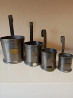 4 Tinnen maatbekers, Antiek en Kunst, Antiek | Tin, Ophalen of Verzenden