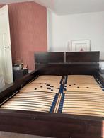 Tweepersoonsbed wenge 180x220 teab, Huis en Inrichting, Slaapkamer | Bedden, Ophalen, Gebruikt, Tweepersoons, 180 cm
