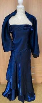 Lange rok met top en stola maat 38 Yves Calin, Maat 38/40 (M), Overige typen, Blauw, Ophalen of Verzenden